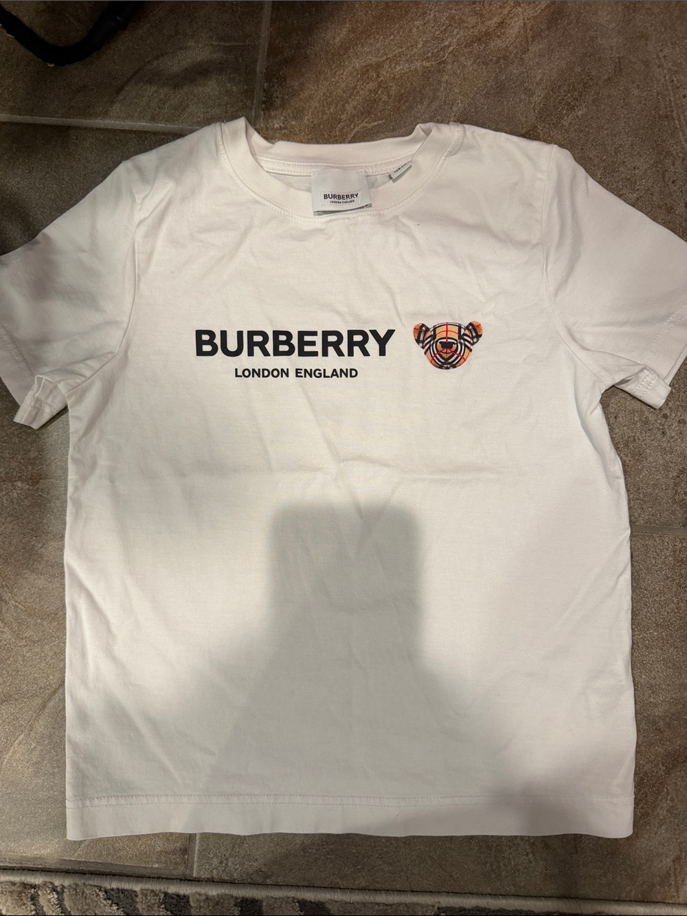 Burberry White Kids T-Shirt with size 8